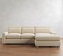 PB Comfort Modern Square Arm Deep Seat Chaise Sectional (100"&ndash;126")