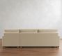 PB Comfort Modern Square Arm Deep Seat Chaise Sectional (100"&ndash;126")