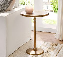 Round Metal Accent Table (18")