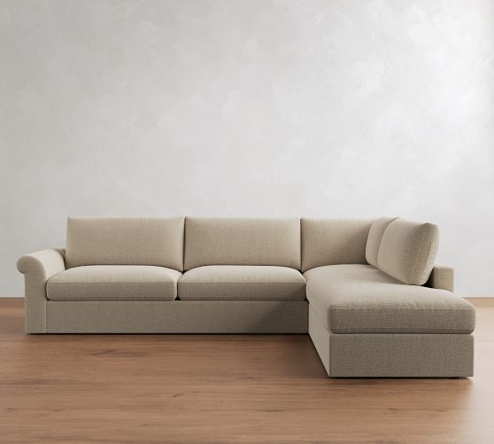 Westwood Roll Arm Return Bumper Sectional (120"-132") by Pottery Barn