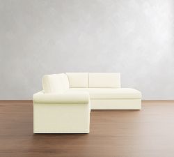 Westwood Roll Arm Slipcovered Return Bumper Sectional (120"-132")