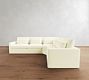 Westwood Slim Arm Deep Seat Slipcovered 3-Piece Wedge Sectional (130")