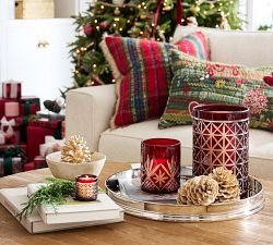 Antique Cut Glass Hurricane Candle Holder