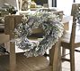 Lit Faux Flocked Mini Pine Wreath