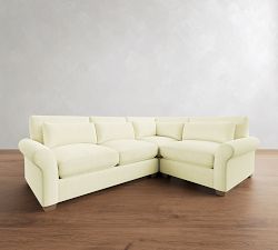 PB Comfort Modern Roll Arm Deep Seat 3-Piece Sectional (112")