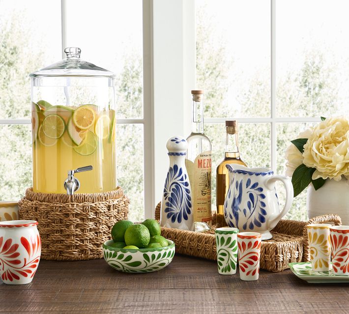 Puebla Porcelain Pitcher | Pottery Barn