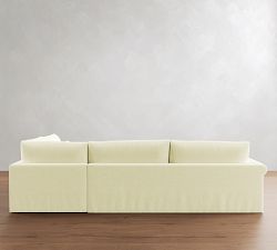 Westwood Roll Arm Deep Seat Slipcovered Return Bumper Sectional (125"-137")