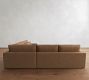 Westwood Square Arm Deep Seat Leather 3-Piece Wedge Sectional (133")