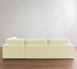 Westwood Square Arm Deep Seat Slipcovered Return Bumper Sectional (122"-134")