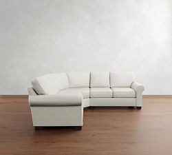 Buchanan Roll Arm 3-Piece L-Shaped Curved Wedge Sectional (98")