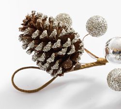 Glitter Pinecone Garland