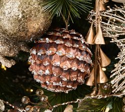 Glitter Pinecone Sphere Ornament