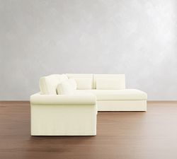 Westwood Roll Arm Deep Seat Slipcovered Return Bumper Sectional (125"-137")