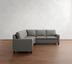 Cameron Square Arm 3-Piece L-Shaped Wedge Sectional (104")