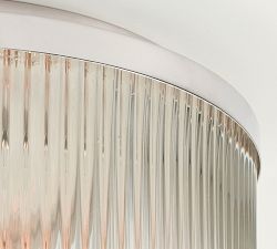 Cooper Ribbed Glass Flush Mount (14")