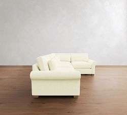 PB Comfort Modern Roll Arm Deep Seat 3-Piece Sectional (112")