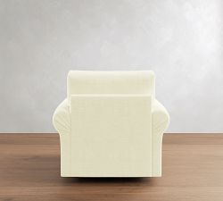 PB Comfort Modern Roll Arm Deep Seat Swivel Chair