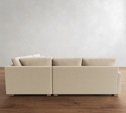 PB Comfort Modern Square Arm Deep Seat 3-Piece Sectional (110")