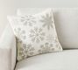 Snowflake Embroidered Pillow