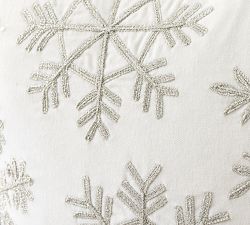 Snowflake Embroidered Pillow