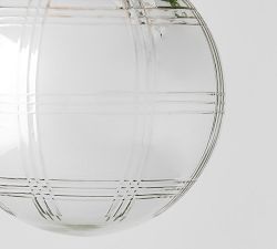 Stewart Plaid Etched Ornament