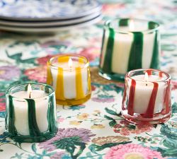 Striped Cocktail Candles