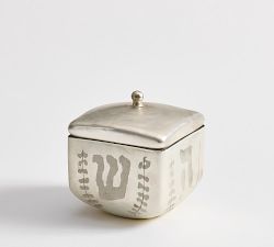 Antique Silver Lidded Dreidel Candle - Laurel &amp; Incense