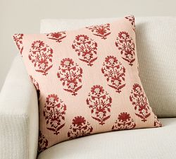 Avani Floral Block Print Reversible Pillow