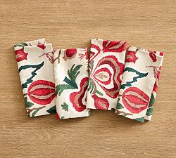 Celine Embroidered Cotton Napkins - Set of 4