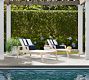 Indio Eucalyptus &amp; Mesh Stackable Outdoor Single Chaise Lounge, Set of 2