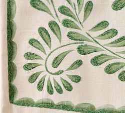 Puebla Embroidered Organic Cotton Table Runner