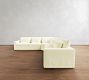 Westwood Square Arm Deep Seat Slipcovered 3-Piece L-Shaped Wedge Sectional (133")