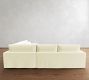 Westwood Square Arm Deep Seat Slipcovered 3-Piece Wedge Sectional (133")