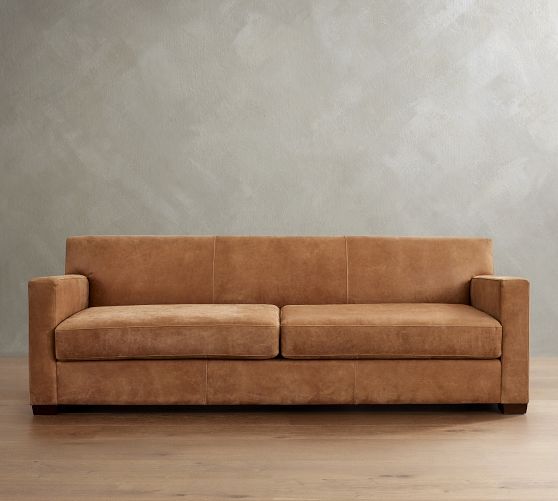 Ashby Leather Sofa (67"-89") by Pottery Barn