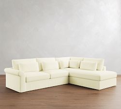 Westwood Roll Arm Deep Seat Slipcovered Return Bumper Sectional (125"-137")
