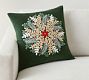 Winter Wreath Embroidered Pillow