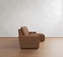 Larkspur Leather Power Reclining Chaise Sectional (114"-127")