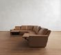 Larkspur Leather Power Reclining L-Shaped Wedge Sectional (142"-155")