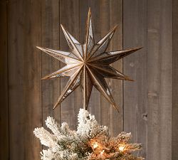 Lit Mirrored Star Tree Topper