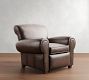 Manhattan Roll Arm Leather Recliner