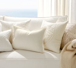 Palm Leaf Embroidered Pillow