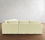 PB Comfort Modern Roll Arm Deep Seat Slipcovered 3-Piece L-Shaped Sectional (112")