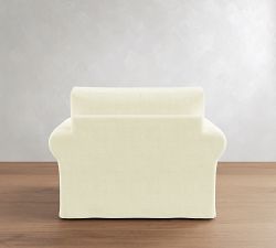 PB Comfort Modern Roll Arm Deep Seat Slipcovered Chair and a Half