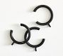 Slim Quiet-Glide C-Loop Curtain Rings - Set of 10