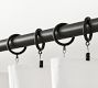 Slim Quiet-Glide Curtain Clip Rings - Set of 10