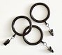 Slim Quiet-Glide Curtain Clip Rings - Set of 10