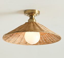 Flared Woven Flush Mount (18")