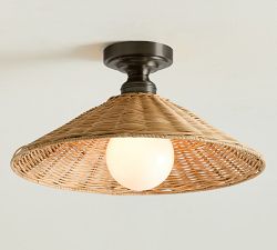 Flared Woven Flush Mount (18")