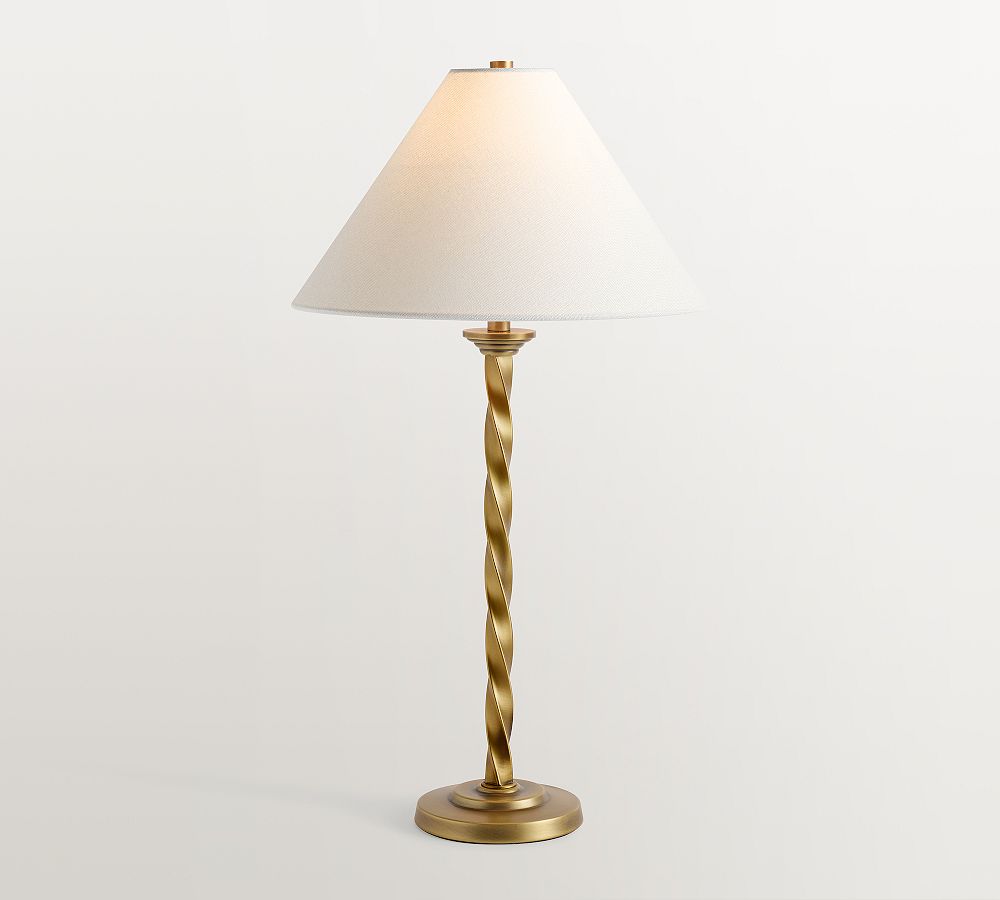 Harper Twisted Metal Table Lamp (24") -- Gold