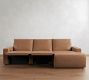 Larkspur Leather Power Reclining Chaise Sectional (114"-127")